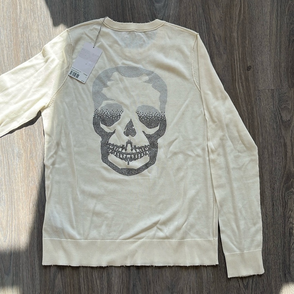 New Zadig Voltaire with tag, cream skull sweater